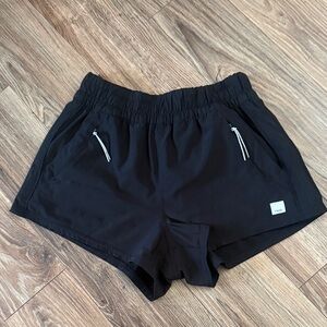 Vuori Black Athletic Shorts with Zip Pockets